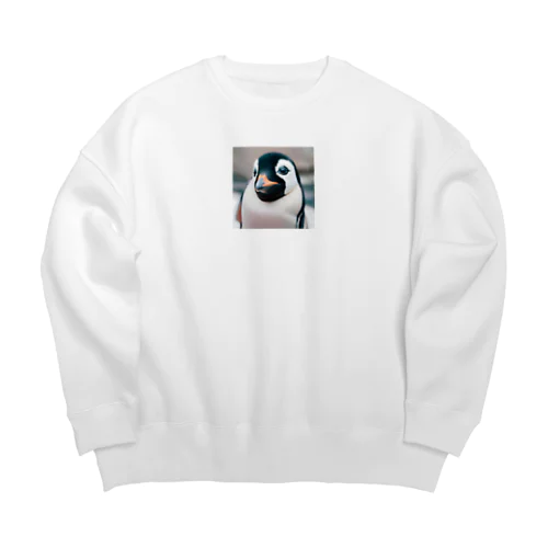 ペンギンくん(・⊝・) Big Crew Neck Sweatshirt