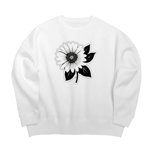 モノクロマーガレット Big Crew Neck Sweatshirt