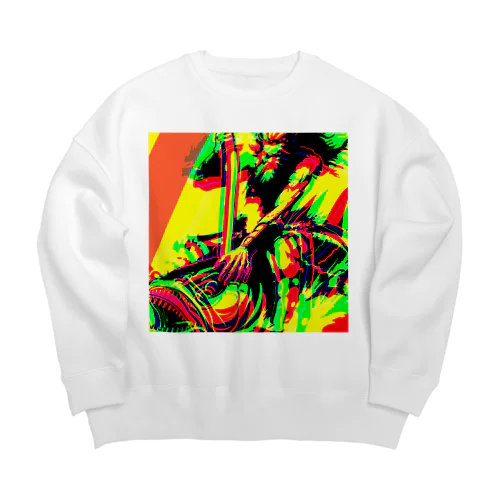 タケミカヅチの地震鯰退治 Big Crew Neck Sweatshirt