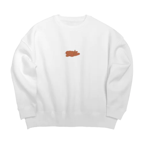 おやすみトイプードル Big Crew Neck Sweatshirt