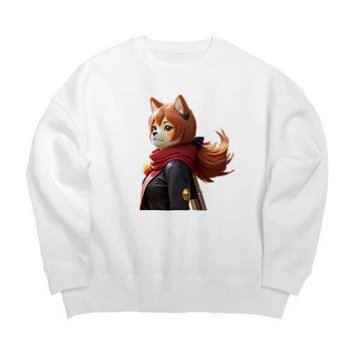 アイドル犬娘、さっちん Big Crew Neck Sweatshirt