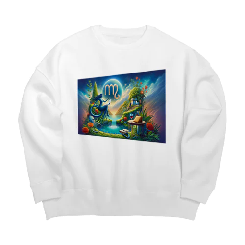 おとめ座　運気上昇 Big Crew Neck Sweatshirt