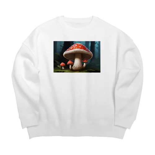 メルヘンで毒がありそうなキノコ Big Crew Neck Sweatshirt