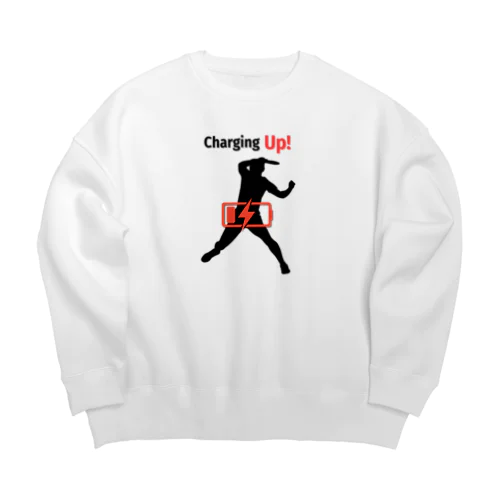 Charging Up　卓球 Big Crew Neck Sweatshirt