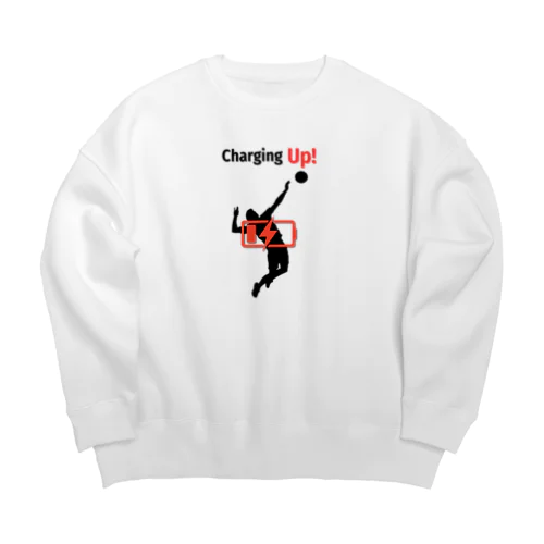 Charging Up　バレーボール Big Crew Neck Sweatshirt