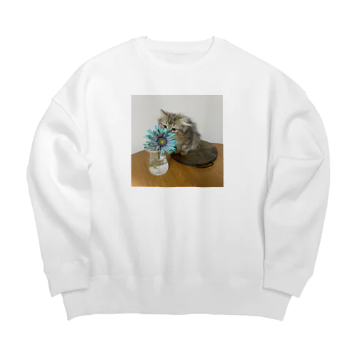 ししまるとガーベラ Big Crew Neck Sweatshirt