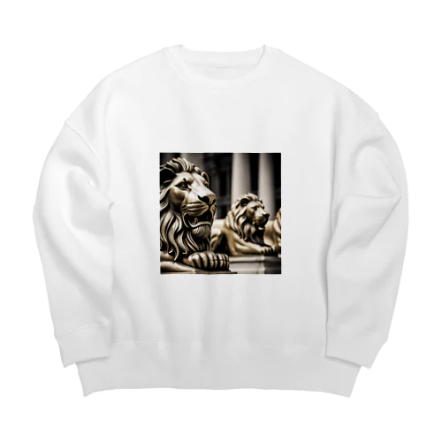 鎮座する金獅子 Big Crew Neck Sweatshirt