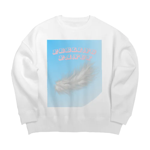 フワフワ羽 Big Crew Neck Sweatshirt