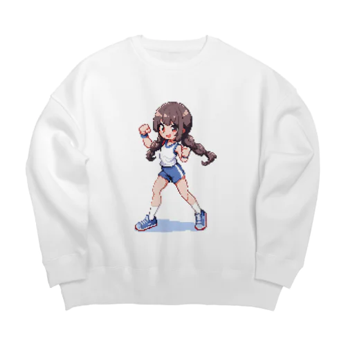 ドット絵体操服の女の子 ビッグシルエットスウェット