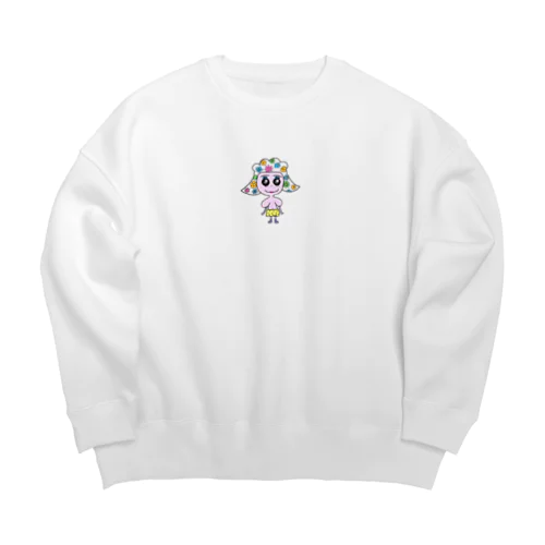 ちちはなちゃん Big Crew Neck Sweatshirt