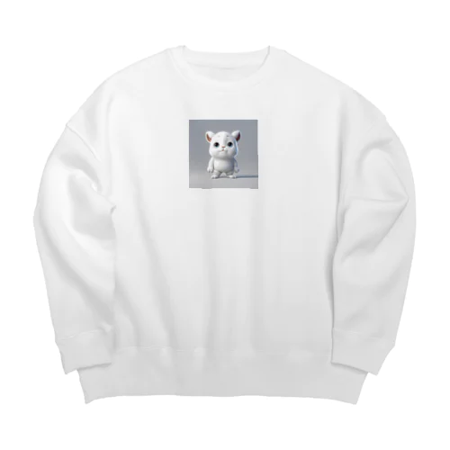 ブサカワ二頭身アニマル Big Crew Neck Sweatshirt