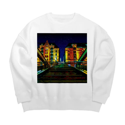 ドイツ シュパイヒャーシュタットの夜 Big Crew Neck Sweatshirt