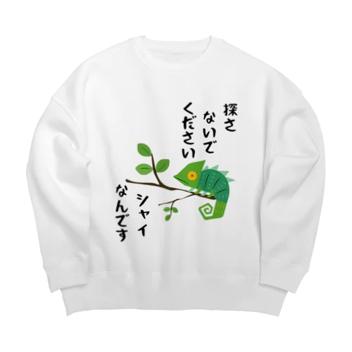 シャイなカメレオン Big Crew Neck Sweatshirt