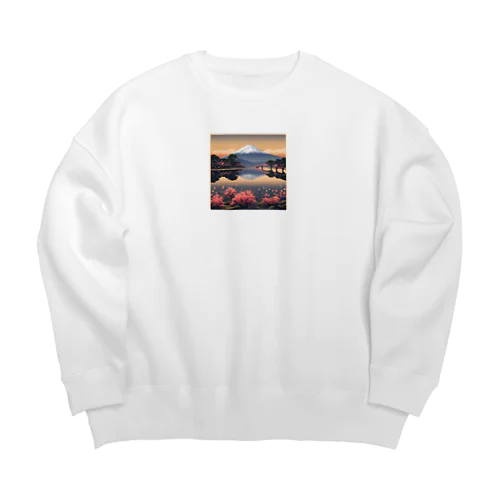 「雄大なる富士の誇り」 Big Crew Neck Sweatshirt