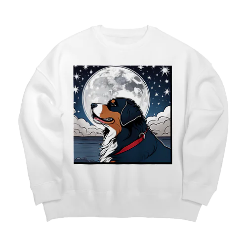 夜空×バーニーズマウンテンドック Big Crew Neck Sweatshirt