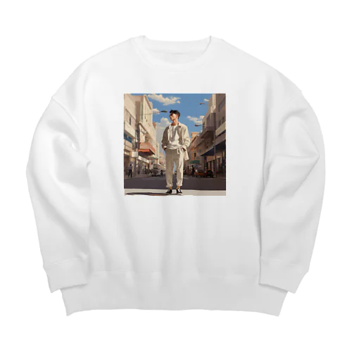 AIイケメン1 Big Crew Neck Sweatshirt