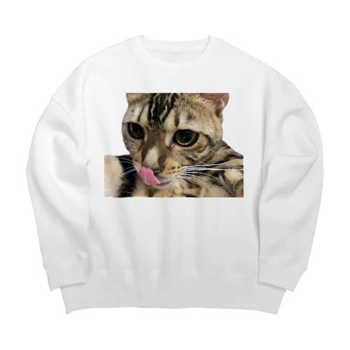 まんぞくごにゃん Big Crew Neck Sweatshirt