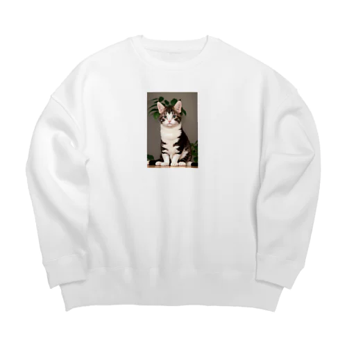 ネコちゃん④ Big Crew Neck Sweatshirt