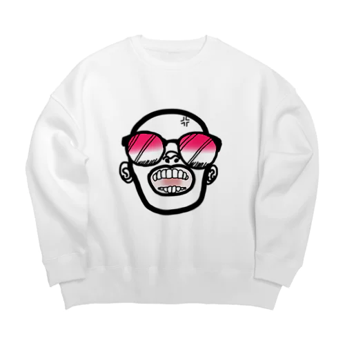 このサングラス男、ちょっとキレてます Big Crew Neck Sweatshirt