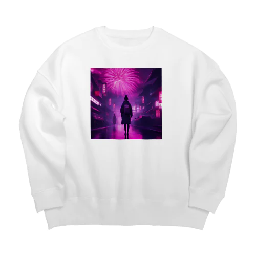 和風サイバーパンク Big Crew Neck Sweatshirt