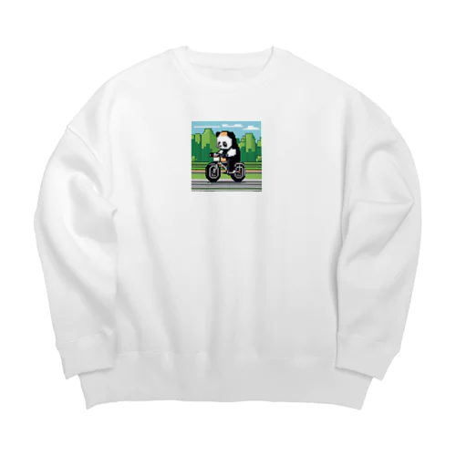 パンダがロードレーサーに Big Crew Neck Sweatshirt