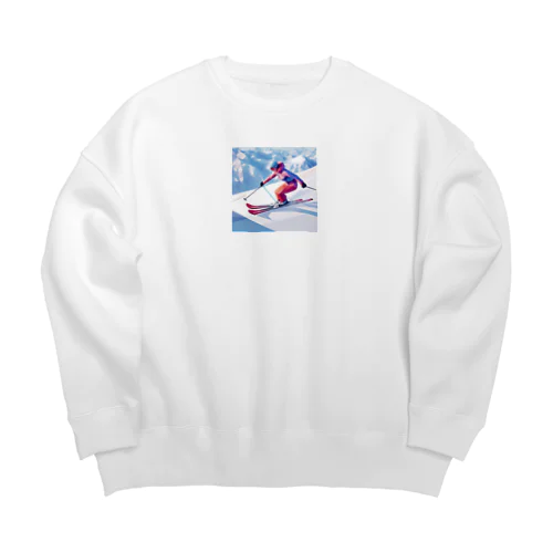 スキーしている美人 Big Crew Neck Sweatshirt