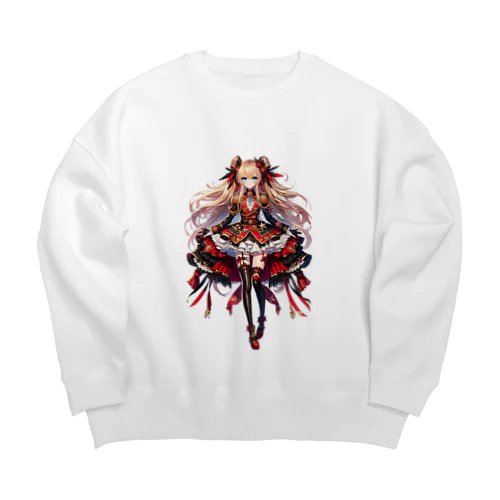 星降る夜の軍服姫 Big Crew Neck Sweatshirt