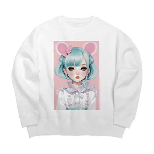 スウィート・ミント・ドリーミング・ガール Big Crew Neck Sweatshirt