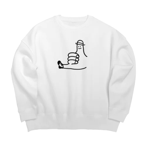 ゆびまるくん Big Crew Neck Sweatshirt