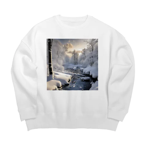 雪景色グッズ Big Crew Neck Sweatshirt