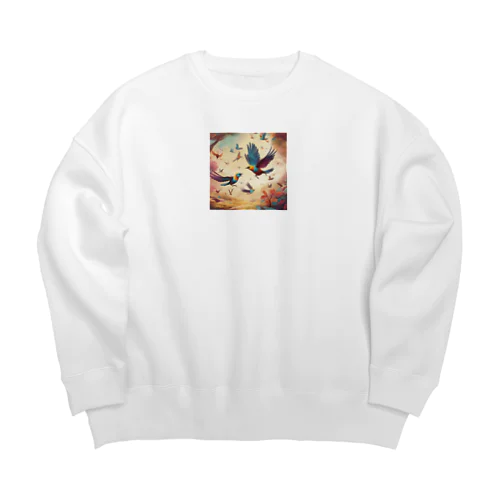 賑鳥 Big Crew Neck Sweatshirt