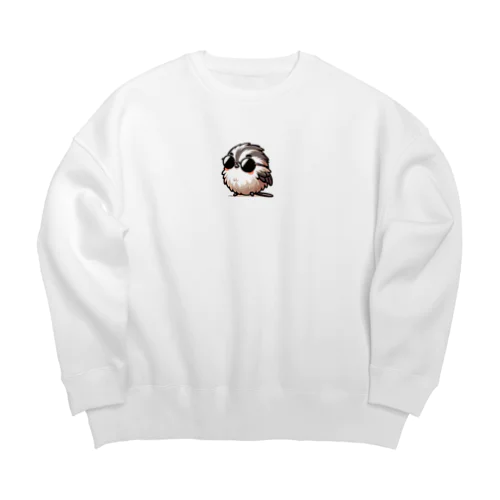 サンシャインシマエナガ Big Crew Neck Sweatshirt