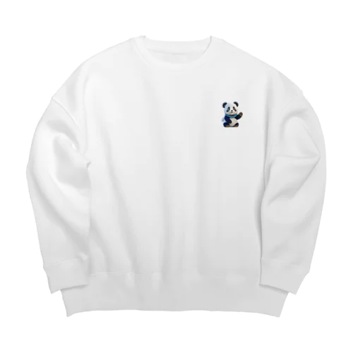 防寒パンダ Big Crew Neck Sweatshirt