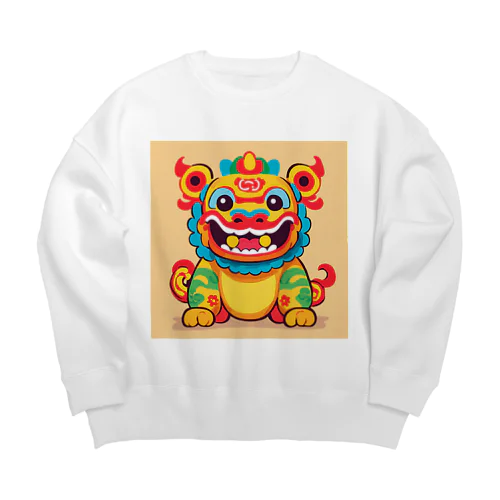 カラフルシーサー Big Crew Neck Sweatshirt