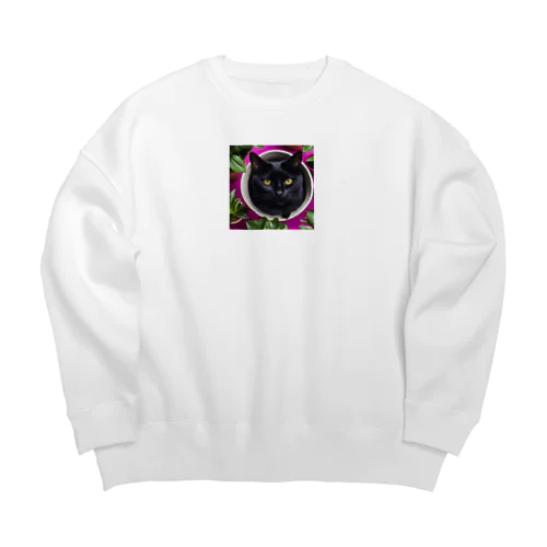 春の庭の猫 Big Crew Neck Sweatshirt