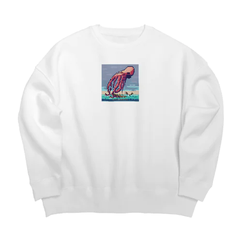 ドット絵のオクトパスくん Big Crew Neck Sweatshirt