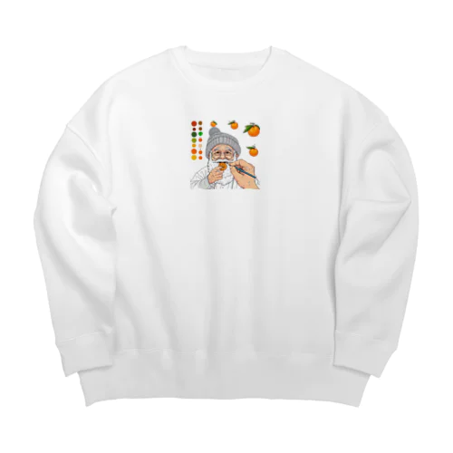 ミカンおじさんを描いてもらいました Big Crew Neck Sweatshirt