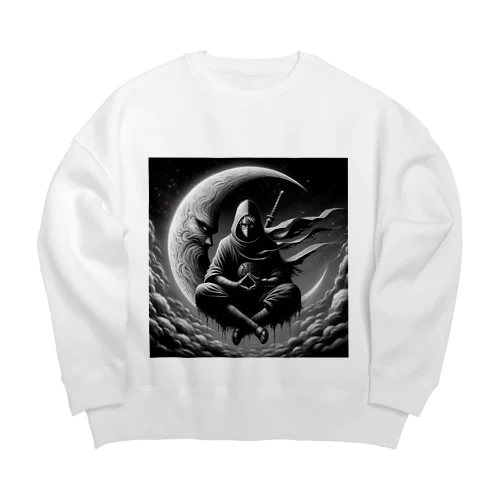 忍びの月 Big Crew Neck Sweatshirt