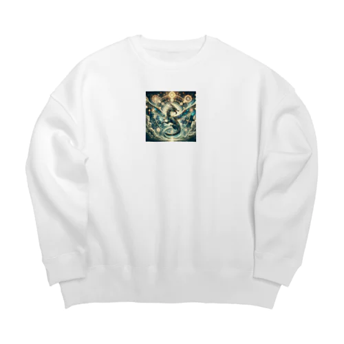 干支　龍　辰年　たつ年　守護霊 Big Crew Neck Sweatshirt