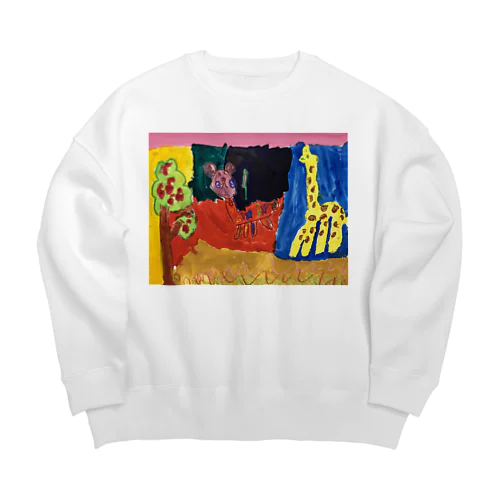 夜のサバンナ Big Crew Neck Sweatshirt