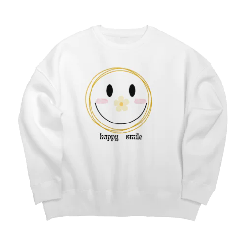 幸せ笑顔 Big Crew Neck Sweatshirt