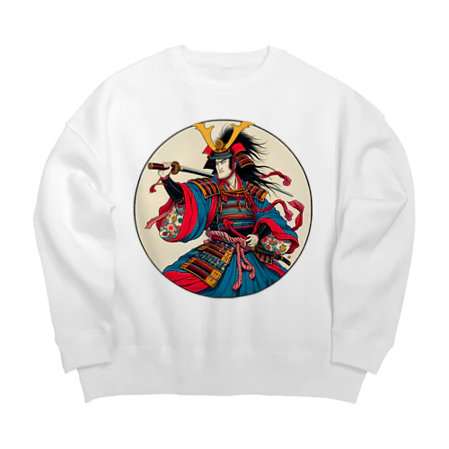 浮世絵 ド派手侍 Ukiyoe Flamboyant Samurai [UDS-DL-SR001-0003] Big Crew Neck Sweatshirt