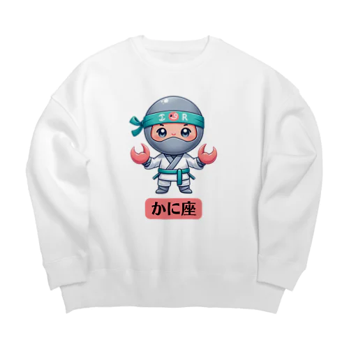 可愛らしい忍者キャラクターの12星座シリーズ第4弾（かに座） Big Crew Neck Sweatshirt