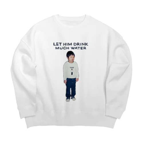 喉が渇いた少年 Big Crew Neck Sweatshirt