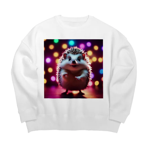 ダンスパーティーをしているハリネズミ Big Crew Neck Sweatshirt