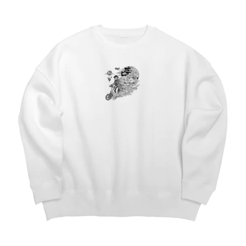 じぃじは今日も夢の中 Big Crew Neck Sweatshirt