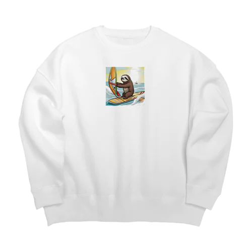 "A Sloth Trying Various Things"  Big Crew Neck Sweatshirt