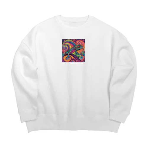 ワイルドなトカゲ Big Crew Neck Sweatshirt