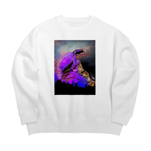 紫の洞窟 Big Crew Neck Sweatshirt