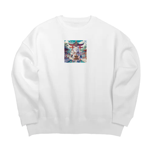 犬神様鎮座 Big Crew Neck Sweatshirt